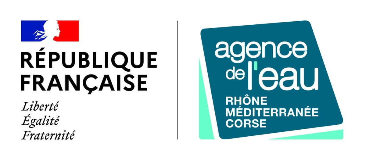 logo agence de l'eau Rhône méditerranée corse financeur suivi des pollutions Ain