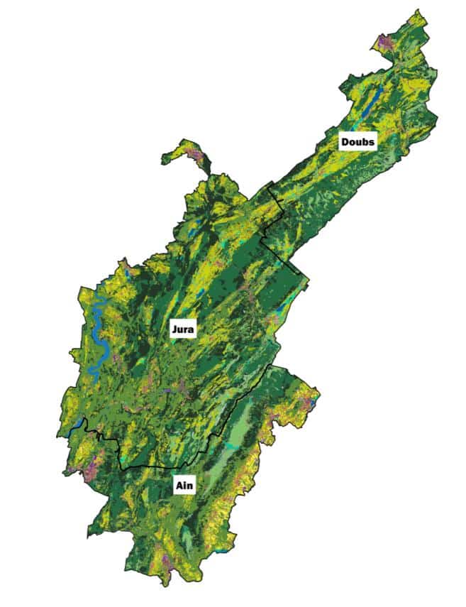 Cartographie du territoire du Parc mode d'occupation des sols MOS